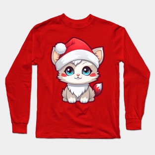 Christmas Cat Long Sleeve T-Shirt
